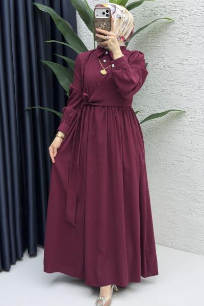 Sadem Elbise Tesettür Giyim  Vişne