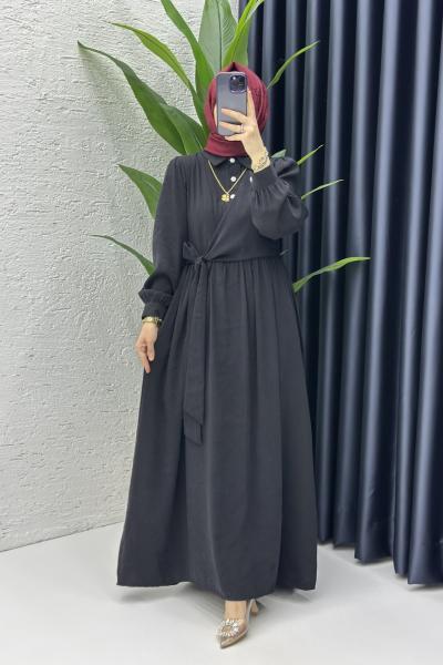 Sadem Tesettür Elbise Siyah