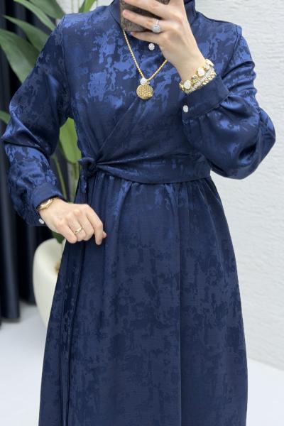 Şahika Elbise Tesettür Giyim  Lacivert