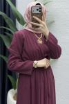 Selvi Elbise Tesettür Giyim  Bordo