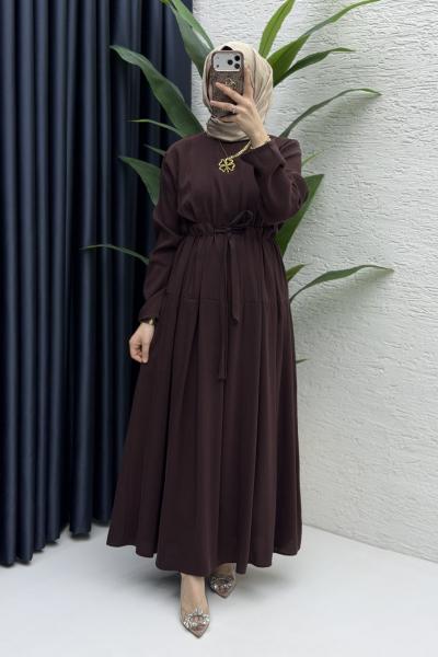 Selvi Elbise Tesettür Giyim  Kahve
