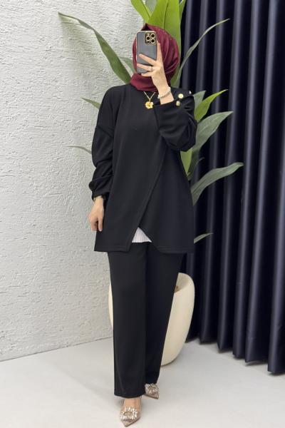 Sema Takım Tesettür Giyim  Siyah