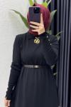 Sermin Elbise Tesettür Giyim  Siyah