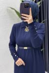 Sermin Elbise Tesettür Giyim  Lacivert