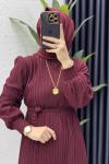 Sultan Elbise Tesettür Giyim  Bordo
