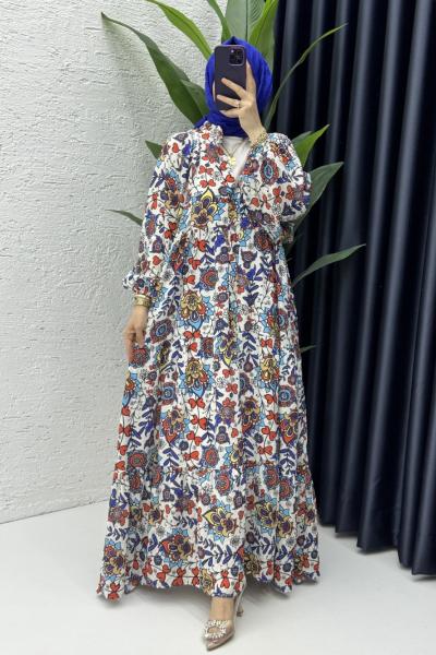 Tanem Elbise Tesettür Giyim Lacivert