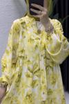 Yeliz Elbise Tesettür Giyim Sarı
