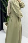 Zahidar Elbise Tesettür Giyim  Açık Haki