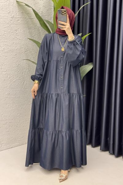 Zerda Elbise Tesettür Giyim  Lacivert