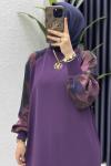 Zerine Elbise Tesettür Giyim Mor