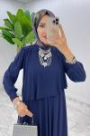 Lacivert Premium Diva Elbise Tesettür Giyim