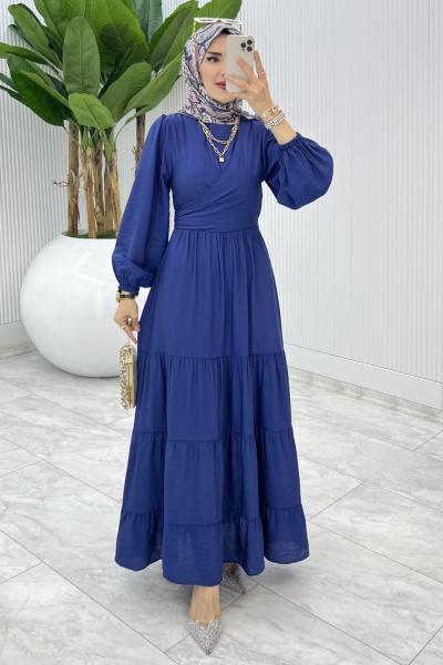 Saks Premıum Leha Elbise Tesettür Giyim