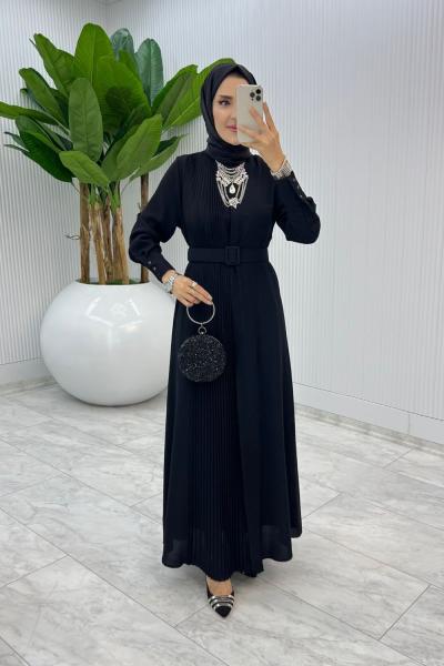 Siyah Busem Elbise Tesettür Giyim