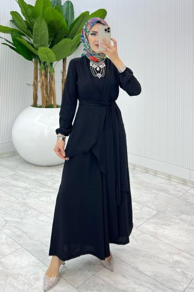 Siyah Özge Takım Tesettür Giyim