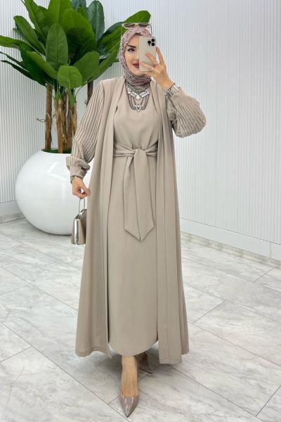 Taş Premıum Melek Abaya Takım