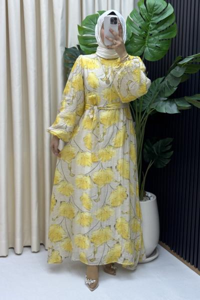 Berfu elbise  Sarı
