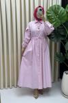 Hatice elbise Pembe