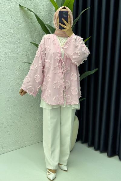 Kelebek kimono Pembe