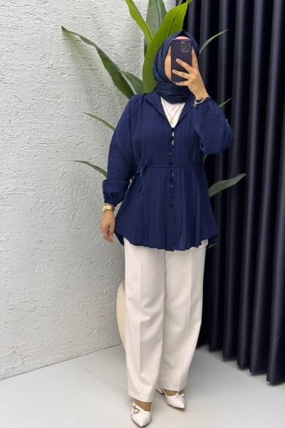 Sare Gömlek Lacivert