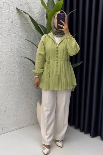 Sare gömlek Fıstık Yeşili