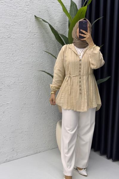 Sare gömlek Bej