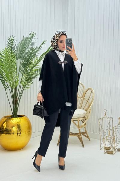 Alisa Tesettür Panço Siyah  Siyah