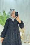 Bohem Elbise Siyah Siyah