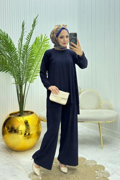 Ekonomix Tesettür Takım Lacivert  Lacivert