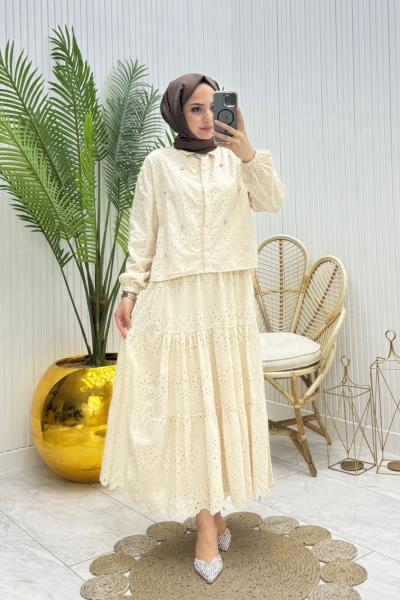 Magnolya Etekli Takım Taş Taş