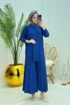 Merve Tesettür Takım Saks Mavisi Saks Mavisi